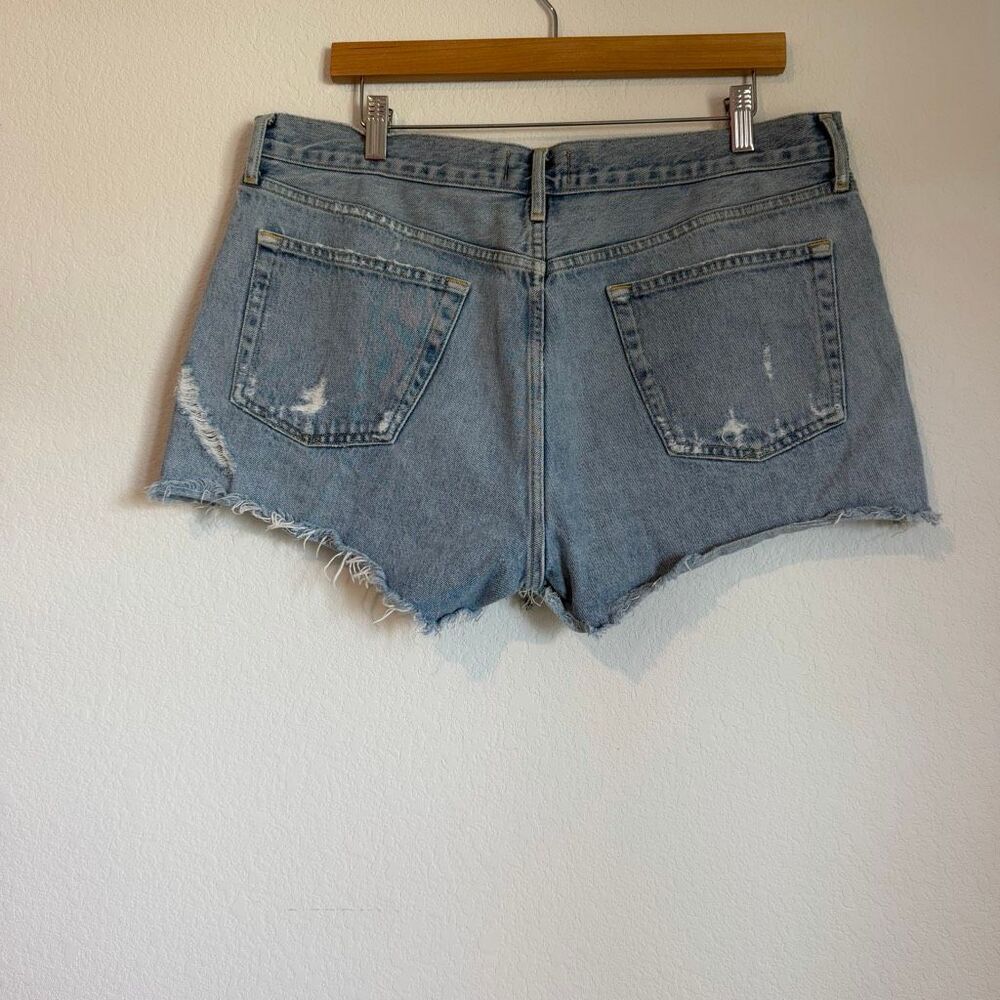 Agolde Swapmeet Blue Denim Parker Vintage Cut-Off Jean Shorts Women's Size 32 - Picture 5 of 7